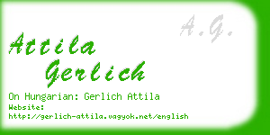 attila gerlich business card